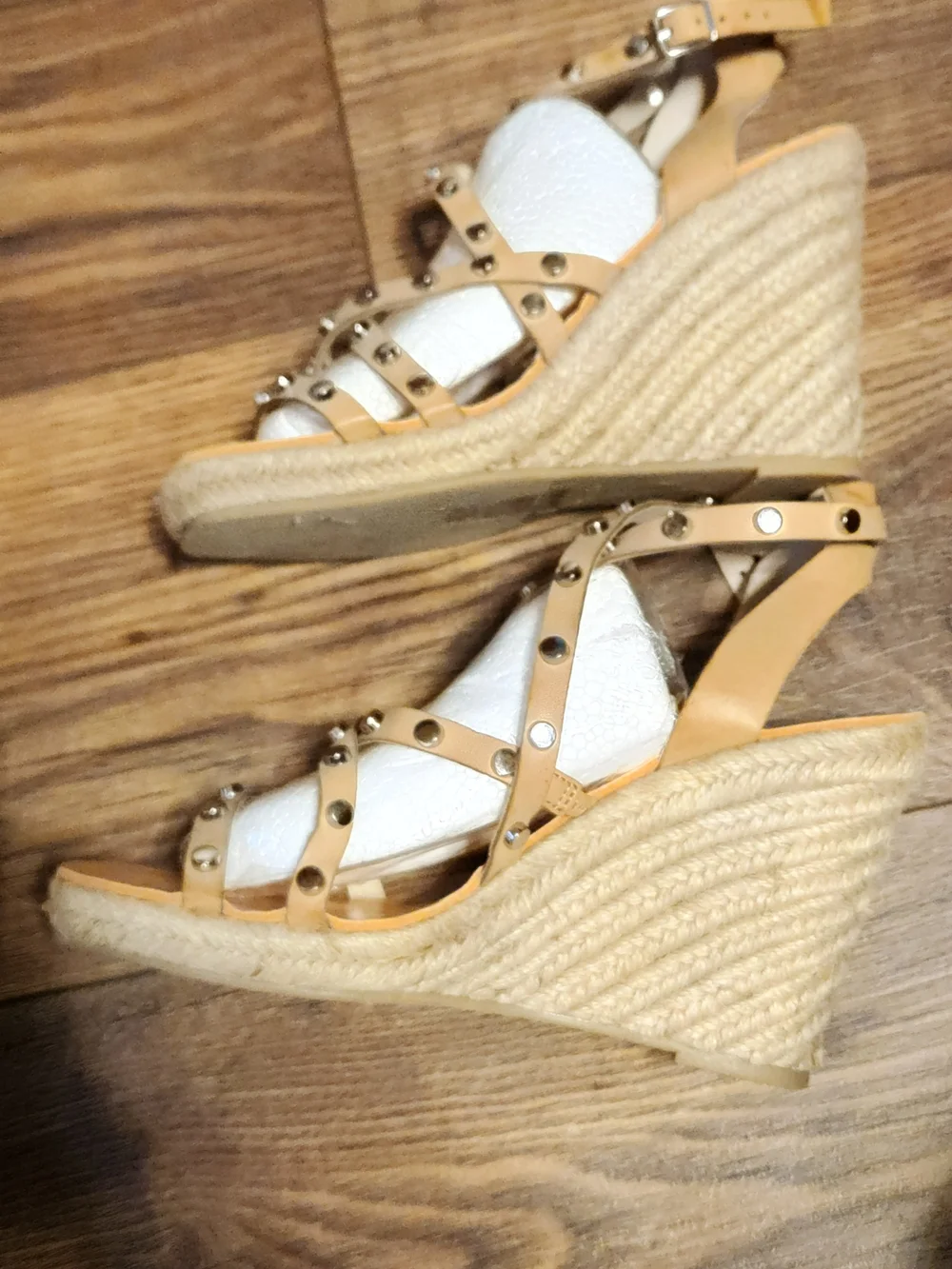 Dolce Vita Tan Strappy Studded Sandals